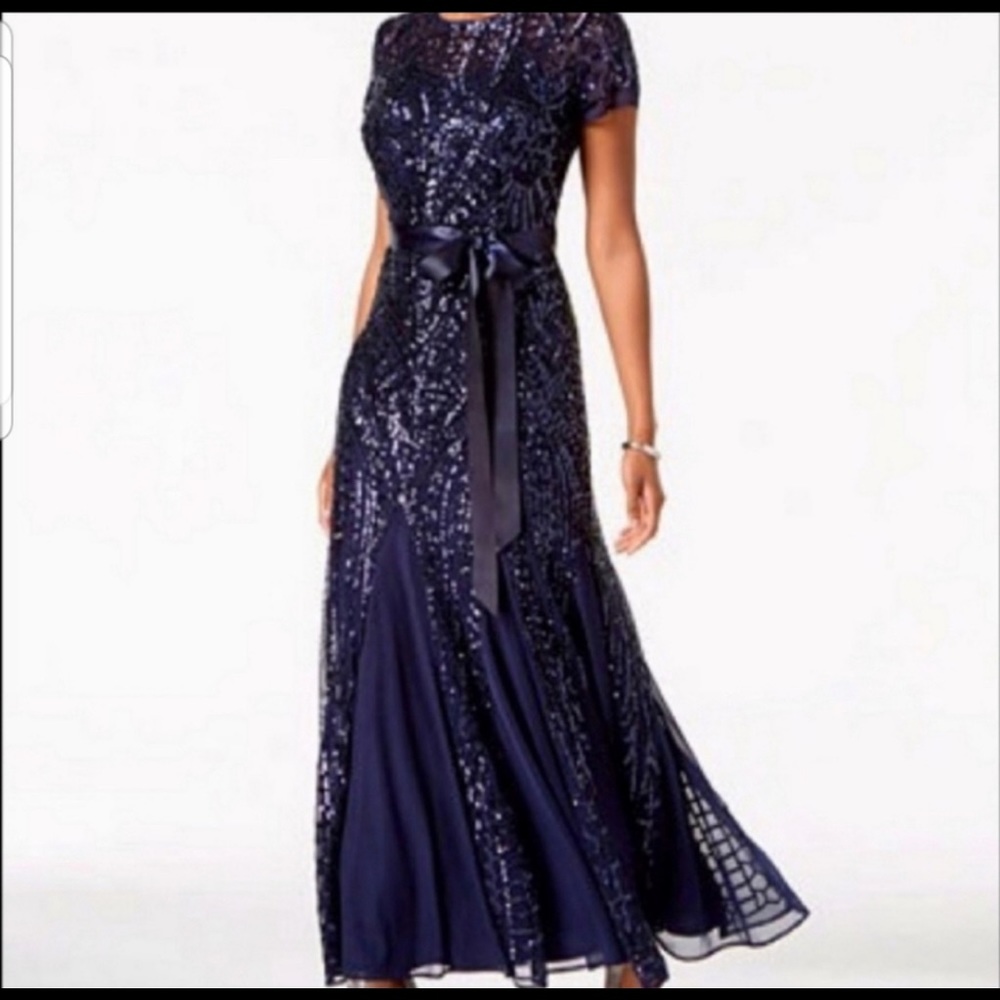 R & M Richard’s Formal Sequins Navy Dress size 14